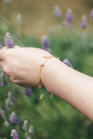 Botanical Fern Charm Bracelet