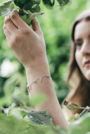 Botanical Fern Charm Bracelet