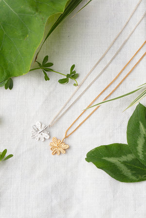 Aralia leaf necklace