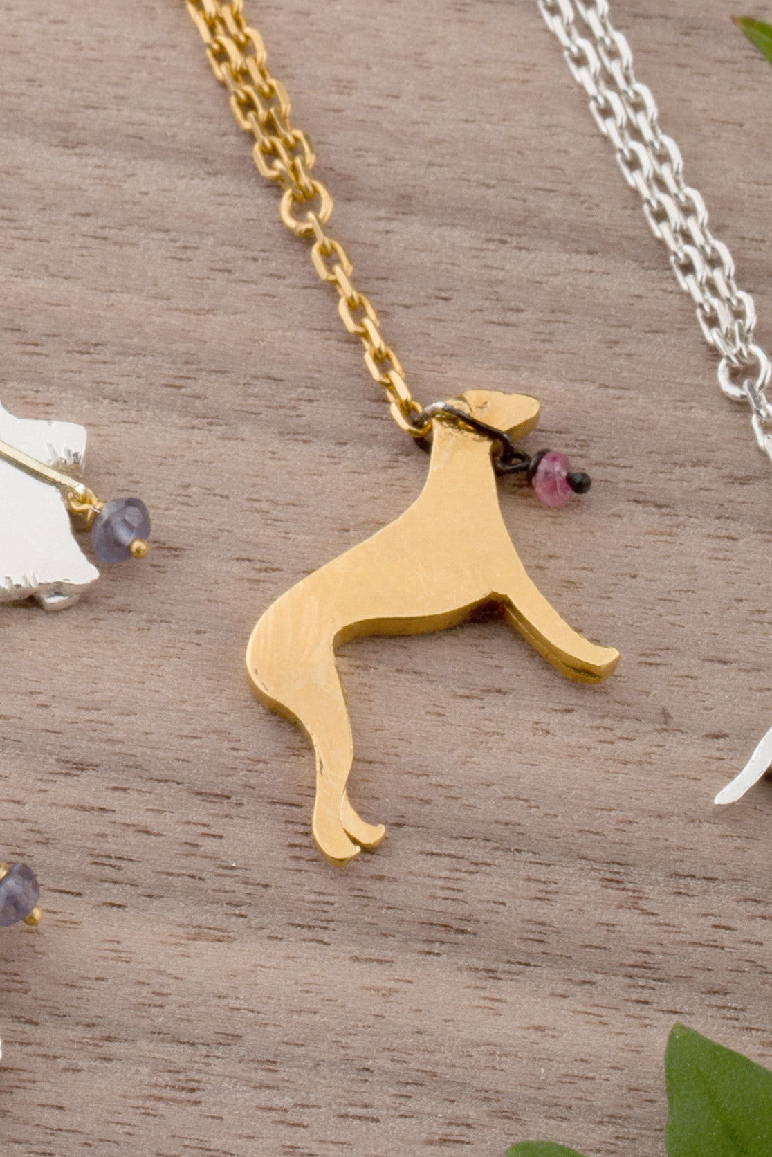 Whippet On A Lead Necklace