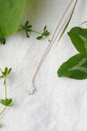 Monstera leaf necklace