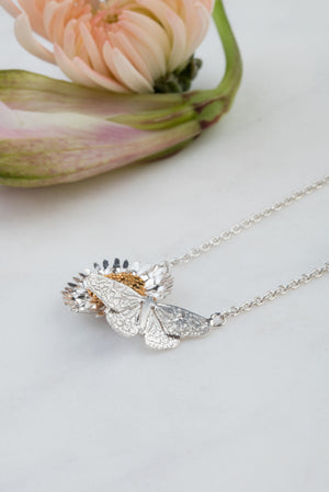 Butterfly And Daisy Necklace