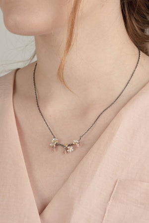 Almond Blossom Branch Necklace