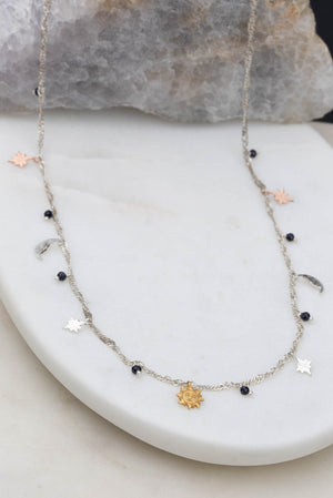 Sun Moon And Stars Charm Necklace