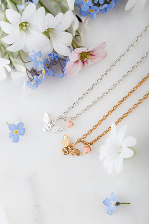 mini bee necklace