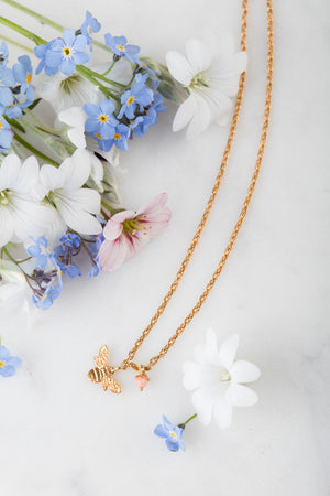 mini bee necklace