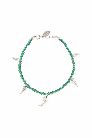 Fern Bracelet With Semi-Precious Beads
