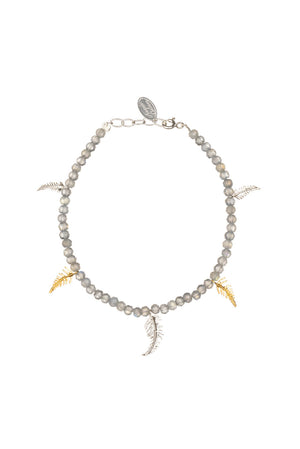 Fern Bracelet With Semi-Precious Beads