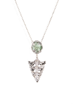 Botanical Nest Necklace With Arts And Crafts Leaf Drop