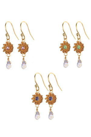 Dahlia Briolette Drop Earrings - set of 3