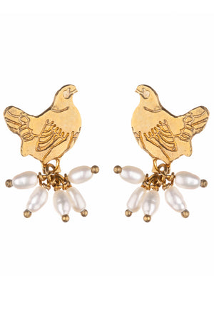 Chicken stud earrings
