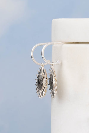 Sunflower On Hoop Earrings